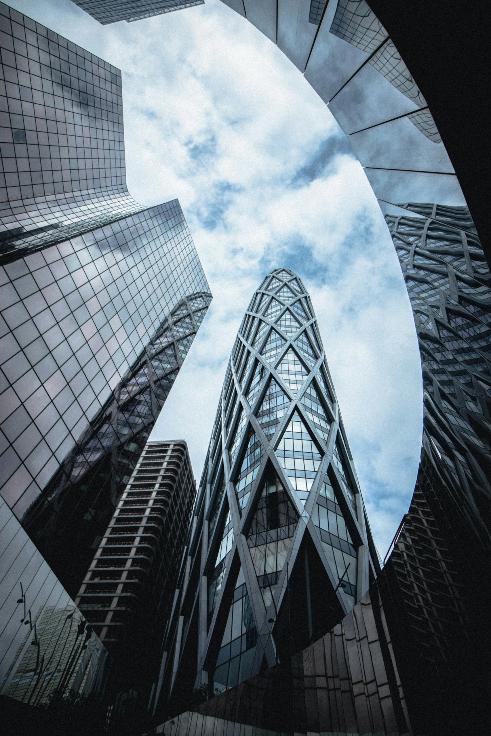 Modern real estate skyline background